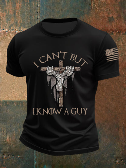 Męska koszulka z krótkim rękawem I Can't But I Know A Guy