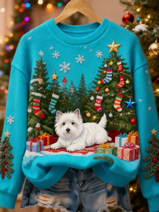 Damskie Retro Animal Art Print Casual Top flanelowy