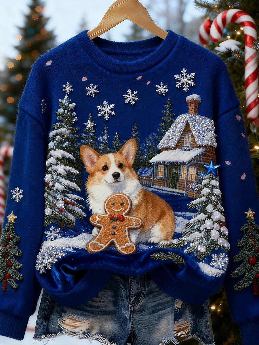 Damskie Retro Animal Art Print Casual Top flanelowy