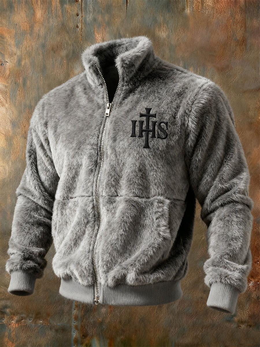 Dorywczo ciepła flanelowa kurtka kardigan dla mężczyzn