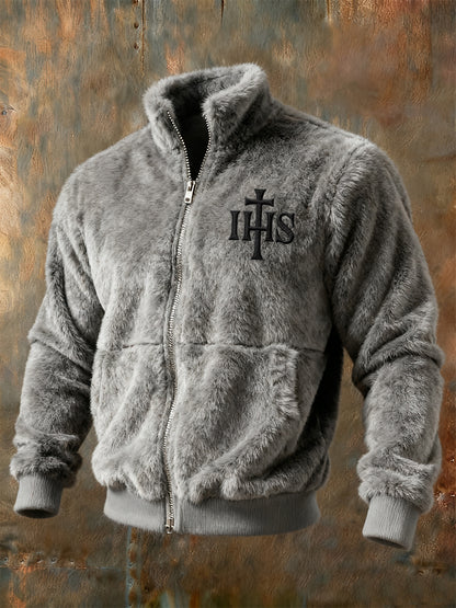 Dorywczo ciepła flanelowa kurtka kardigan dla mężczyzn