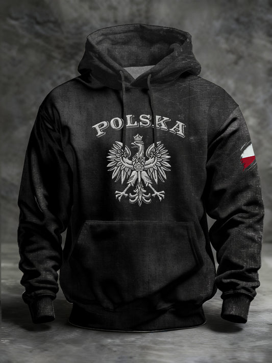 Luźna bluza z kapturem w stylu vintage