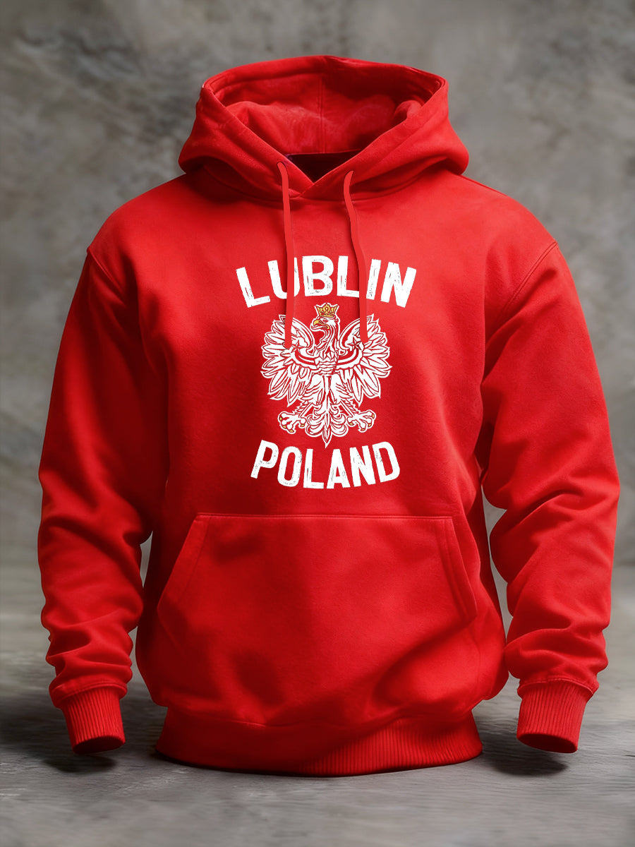 Luźna bluza z kapturem w stylu vintage