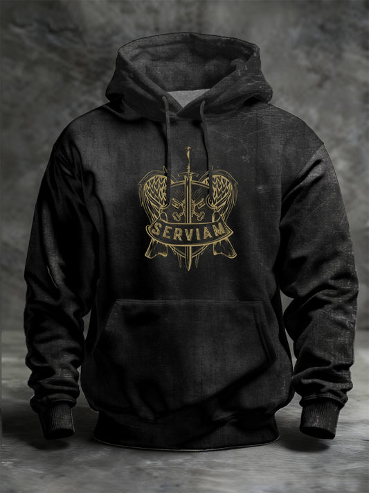 Luźna bluza z kapturem w stylu vintage