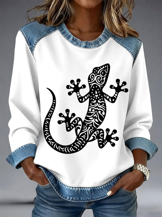 Damskie bluzy jaszczurki