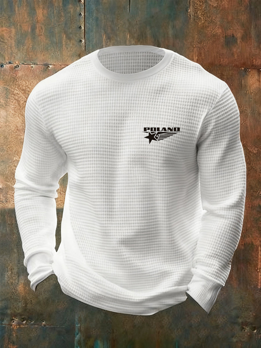 Męskie Vintage Fashion Casual z długim rękawem