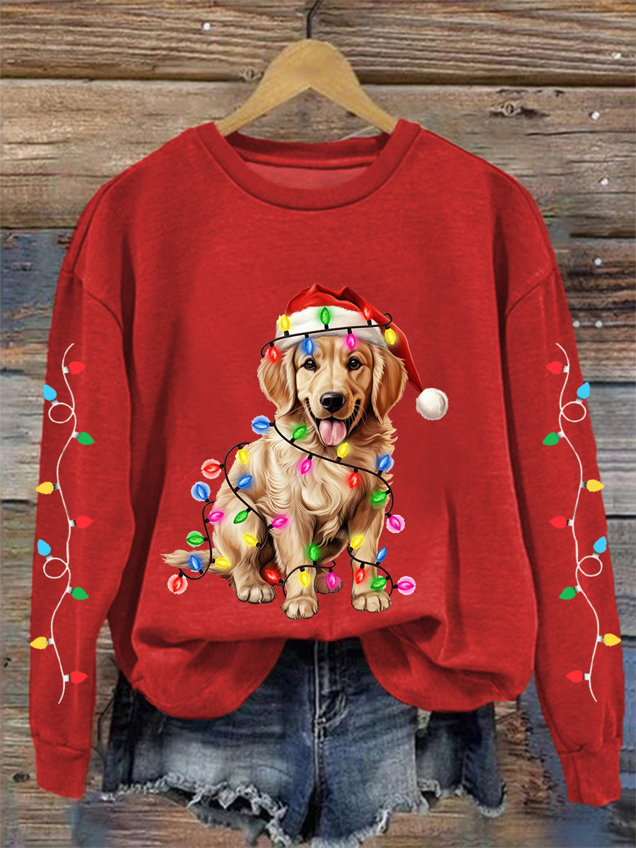 Damska świąteczna bluza z nadrukiem psa
