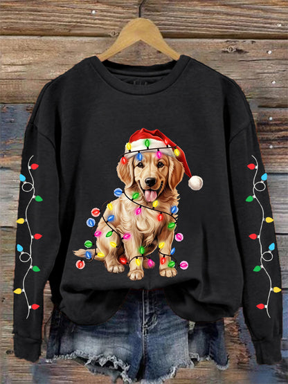 Damska świąteczna bluza z nadrukiem psa