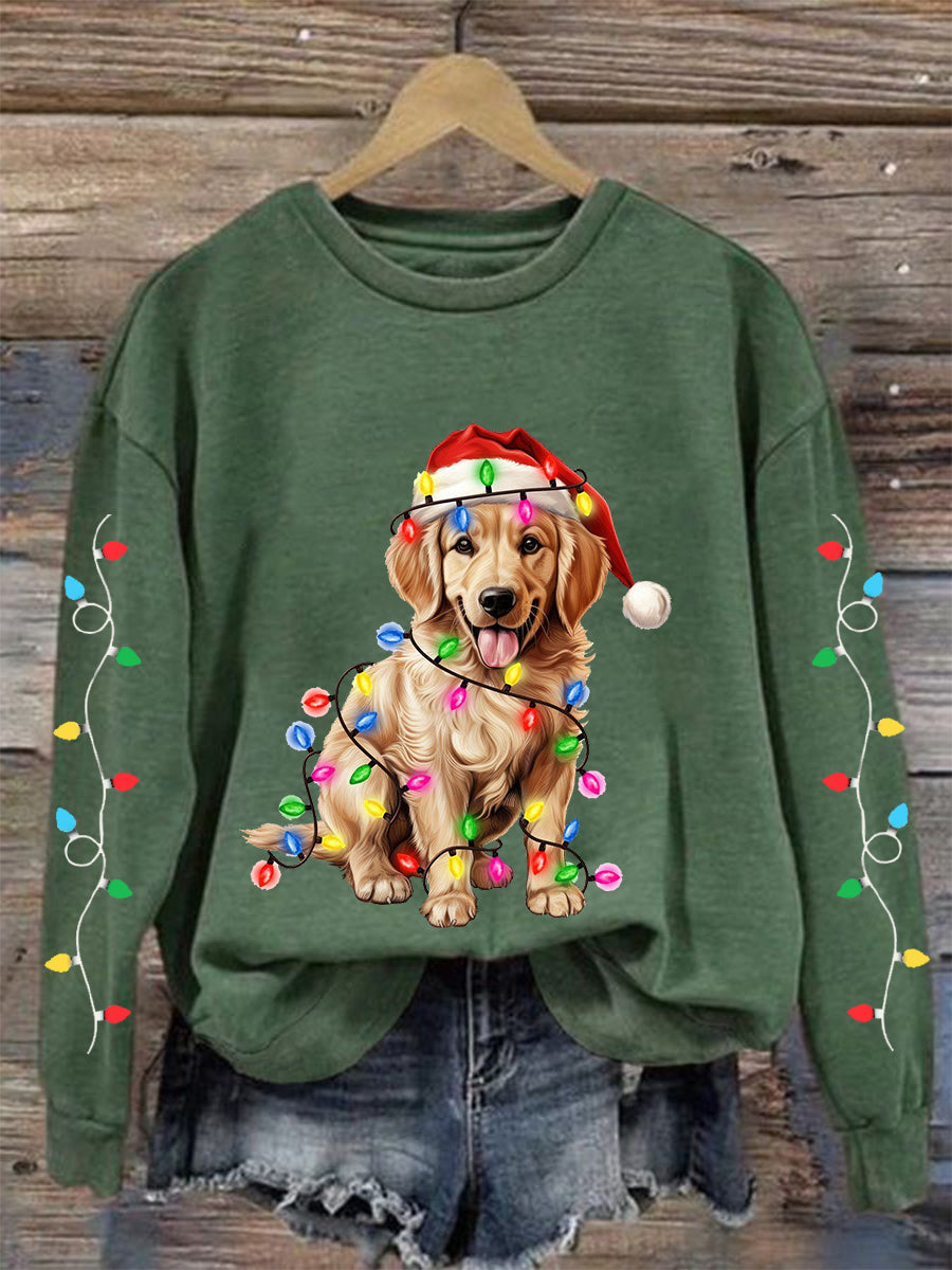 Damska świąteczna bluza z nadrukiem psa