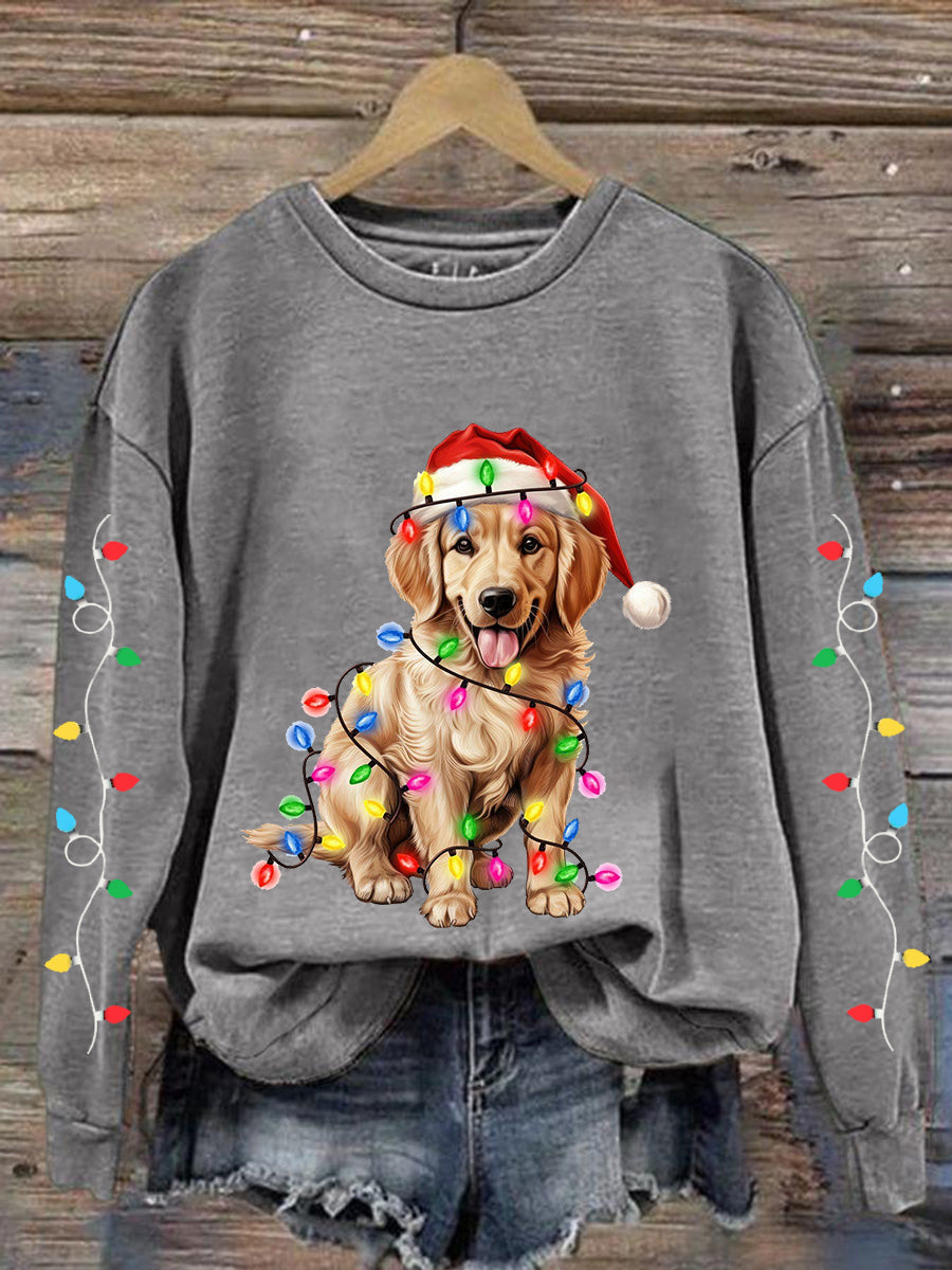 Damska świąteczna bluza z nadrukiem psa