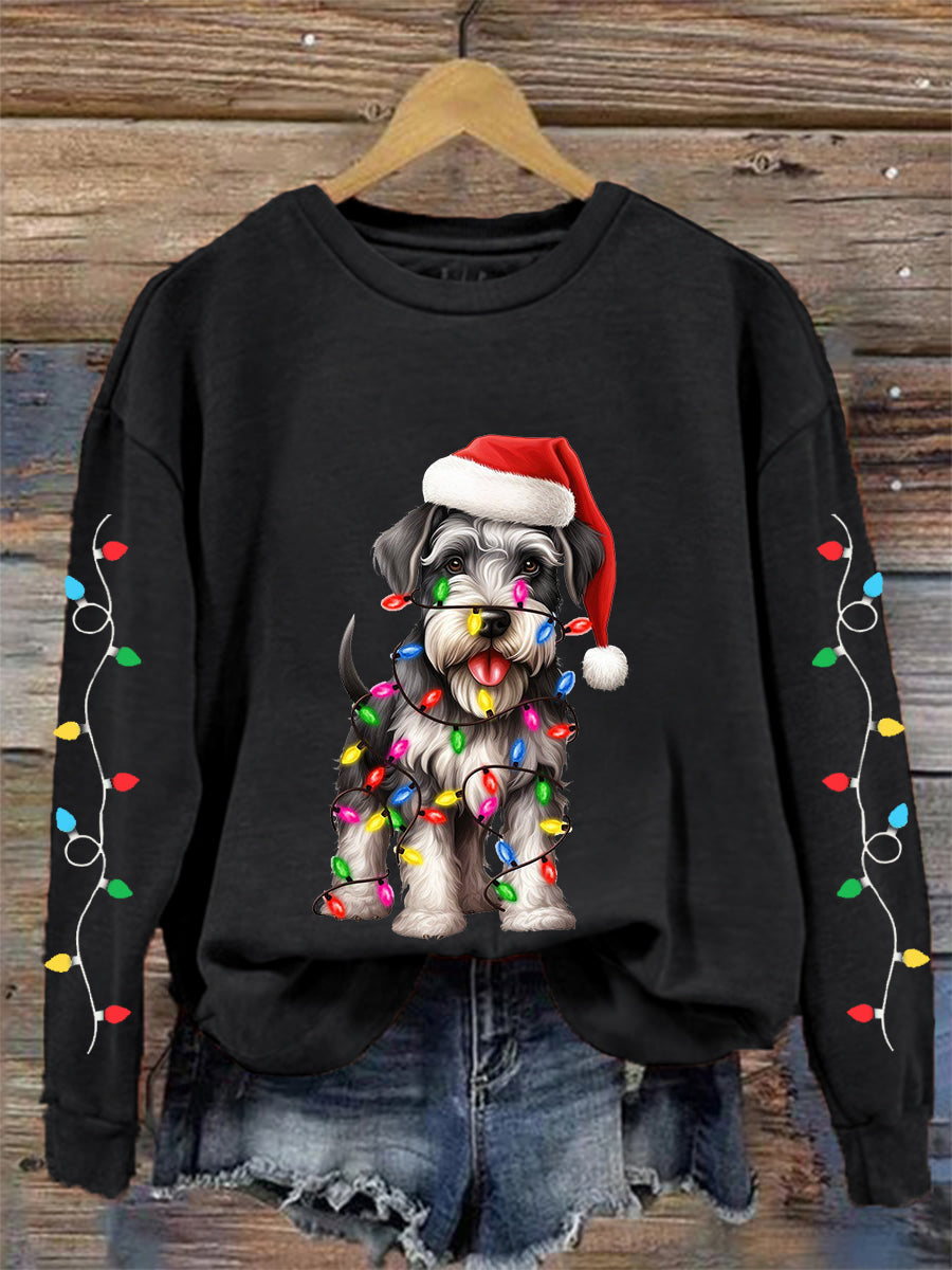 Damska świąteczna bluza z nadrukiem psa