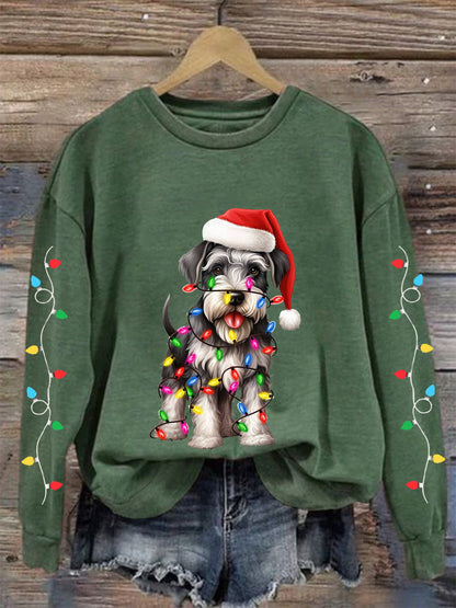 Damska świąteczna bluza z nadrukiem psa