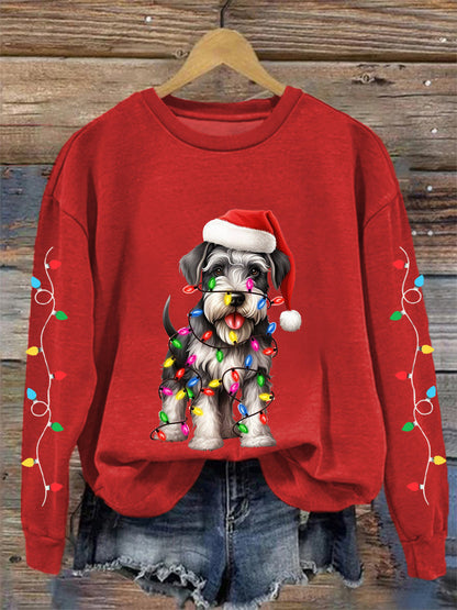 Damska świąteczna bluza z nadrukiem psa