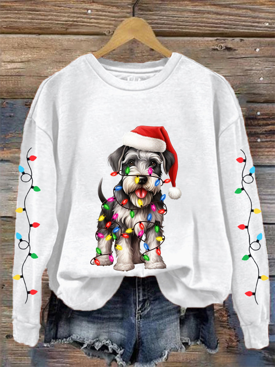 Damska świąteczna bluza z nadrukiem psa