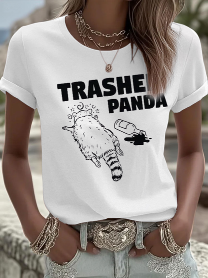 Damski Funny Raccoon I'm Drunkiron On Krótki rękaw T-Shirt