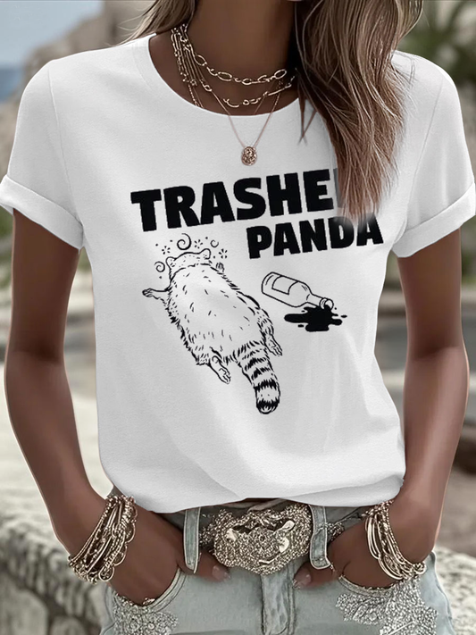 Damski Funny Raccoon I'm Drunkiron On Krótki rękaw T-Shirt