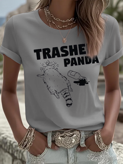 Damski Funny Raccoon I'm Drunkiron On Krótki rękaw T-Shirt