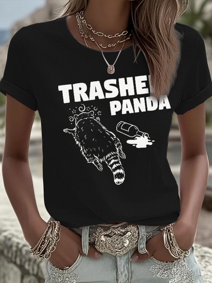 Damski Funny Raccoon I'm Drunkiron On Krótki rękaw T-Shirt