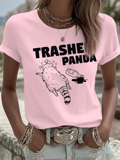 Damski Funny Raccoon I'm Drunkiron On Krótki rękaw T-Shirt