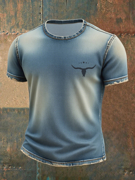 Męska koszulka jeansowa Western