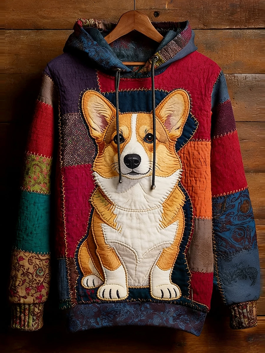 Wygodna bluza w stylu retro retro z nadrukiem w stylu zwierzęcym