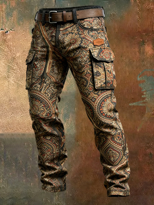 Męskie spodnie robocze retro styl biznesowy na co dzień