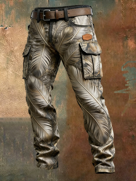 Męskie spodnie robocze retro styl biznesowy na co dzień