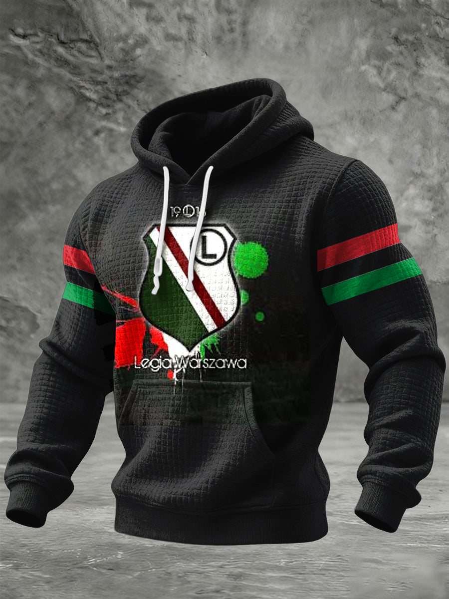 Retro Warsaw Club Emblemat Casual Bluza z kapturem