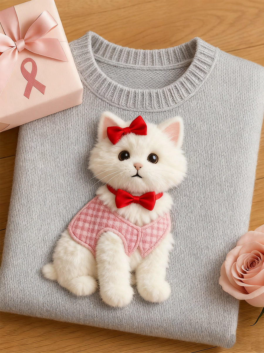 Damski artystyczny top z nadrukiem zwierzęcym Comfort z krótkim rękawem