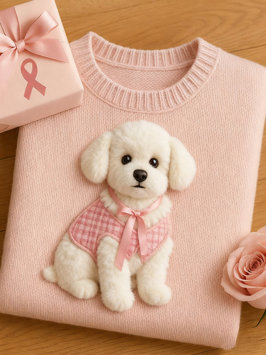 Damski artystyczny nadruk zwierzęcy wygodny top z dzianiny z krótkim rękawem