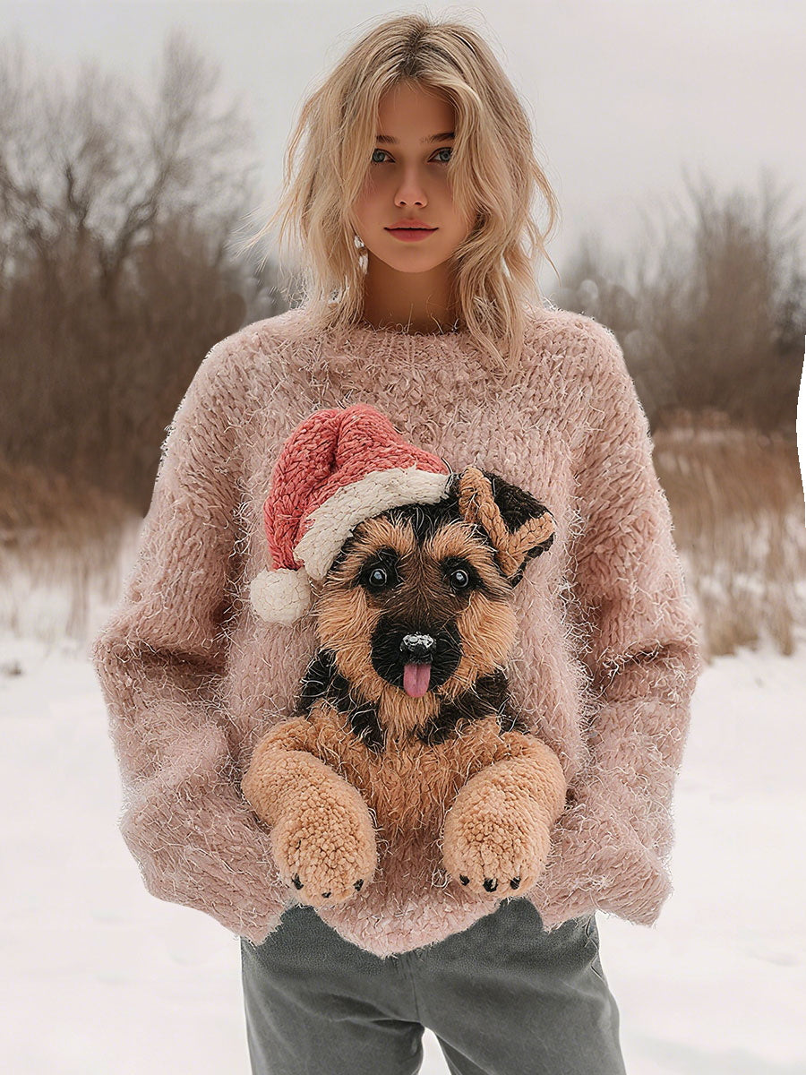 Damskie koszulki świąteczne z nadrukiem dla psów