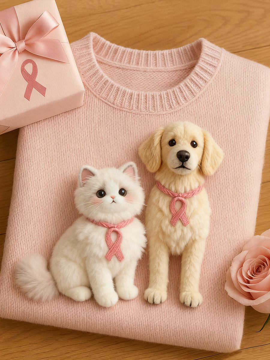 Damski artystyczny nadruk zwierzęcy wygodny top z dzianiny z krótkim rękawem