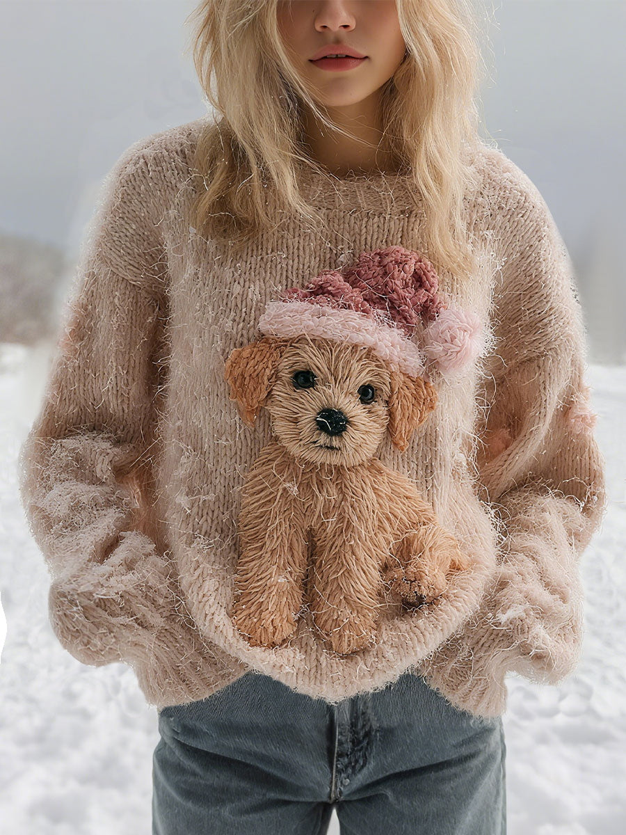 Damskie koszulki świąteczne z nadrukiem dla psów