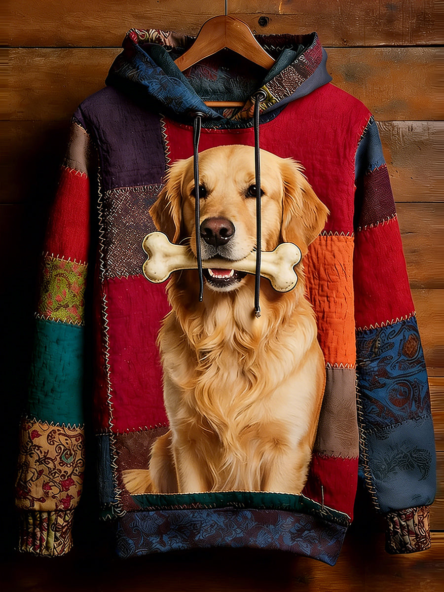 Unisex Retro Animal Art Print Wygodna dorywcza bluza