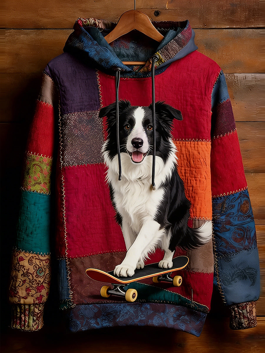 Unisex Retro Animal Art Print Wygodna dorywcza bluza