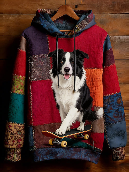 Unisex Retro Animal Art Print Wygodna dorywcza bluza