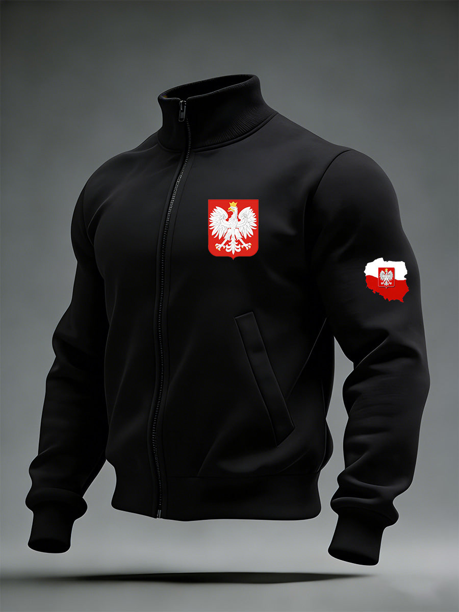 Męska kurtka z długim rękawem z nadrukiem polskim