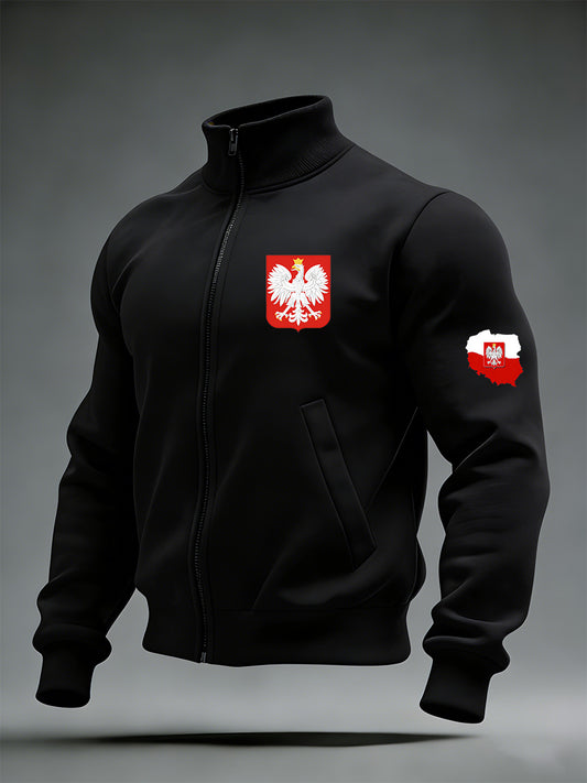 Męska kurtka z długim rękawem z nadrukiem polskim