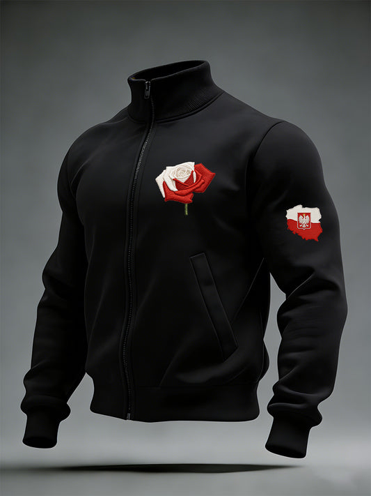 Męska kurtka z długim rękawem z nadrukiem polskim