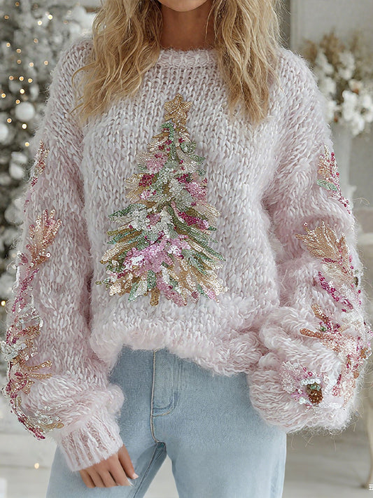 Damskie bluzki z nadrukiem choinki