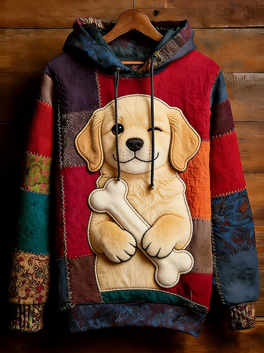 Unisex Retro Animal Art Print Wygodna dorywcza bluza