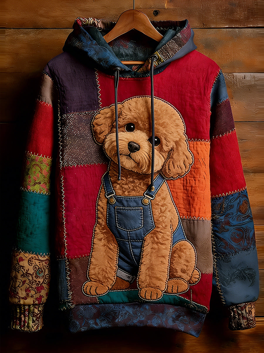 Unisex Retro Animal Art Print Wygodna dorywcza bluza