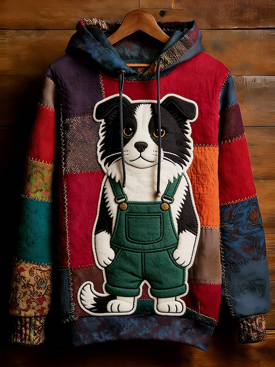 Unisex Retro Animal Art Print Wygodna dorywcza bluza