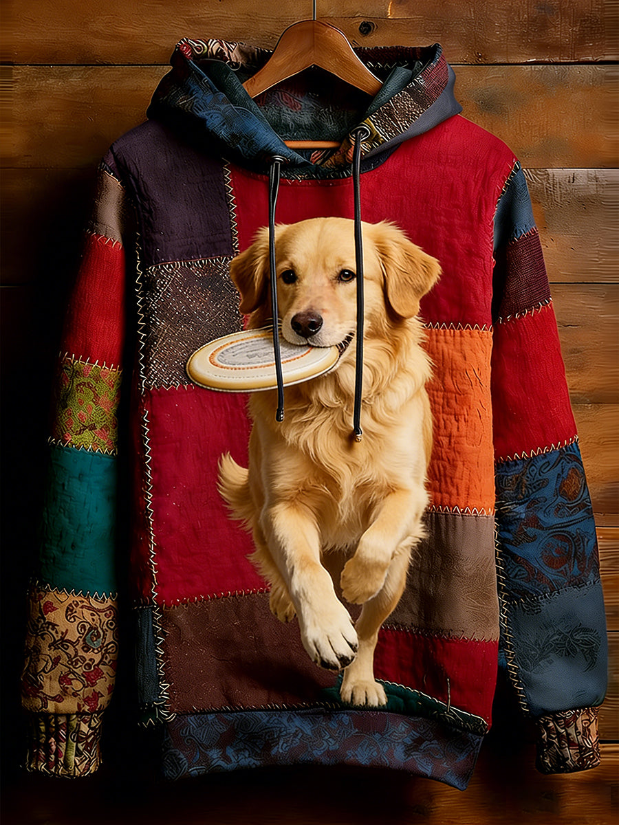 Unisex Retro Animal Art Print Wygodna dorywcza bluza