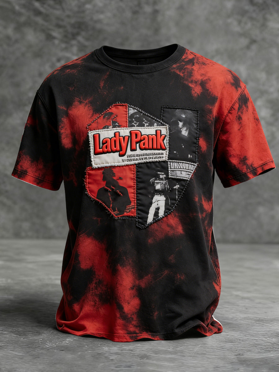 Retro abstrakcyjna polska koszulka Lady Pank Rock Casual