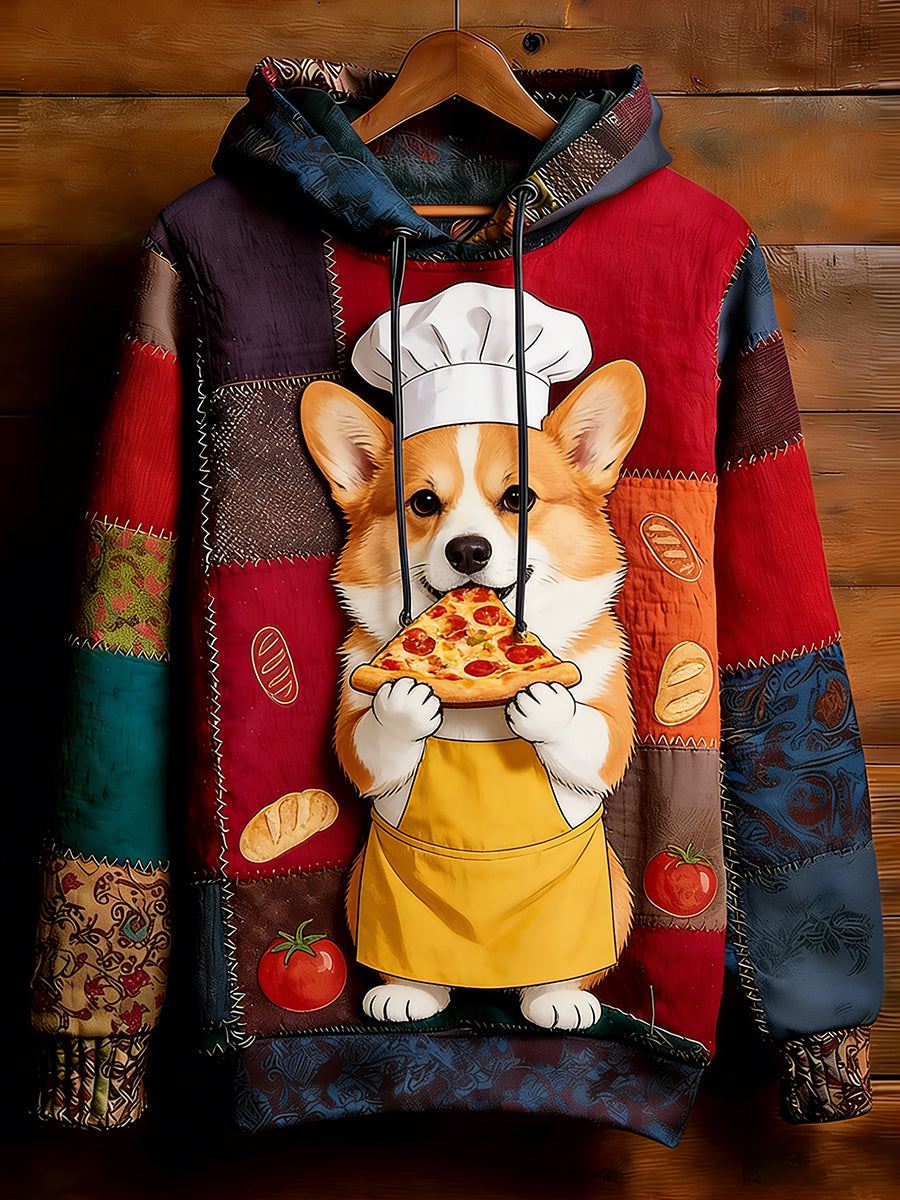 Unisex Retro Animal Art Print Wygodna dorywcza bluza