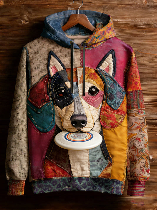 Unisex Retro Animal Art Print Wygodna dorywcza bluza