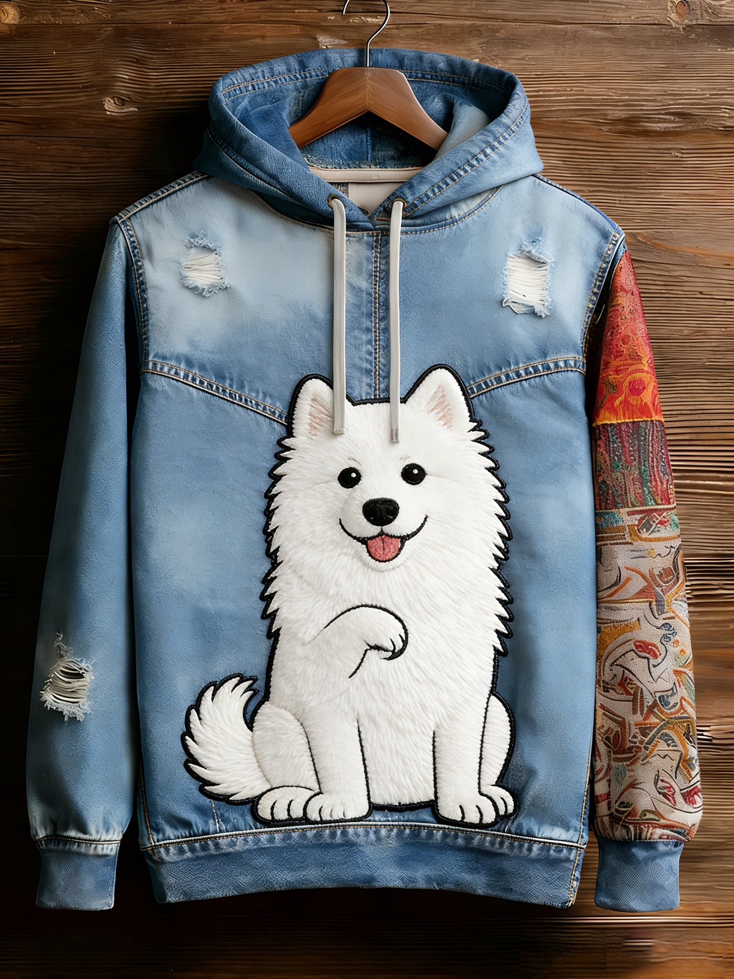 Unisex Retro Animal Art Print Wygodna dorywcza bluza