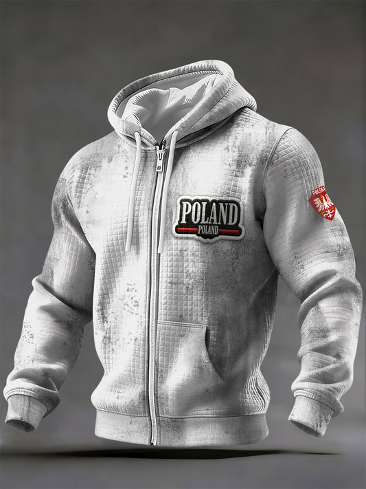 Męska szara bluza z nadrukiem polskim