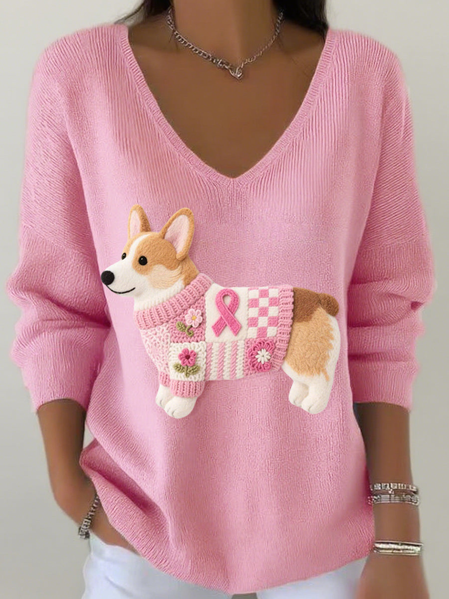 Damski żebrowany top z dekoltem w szpic